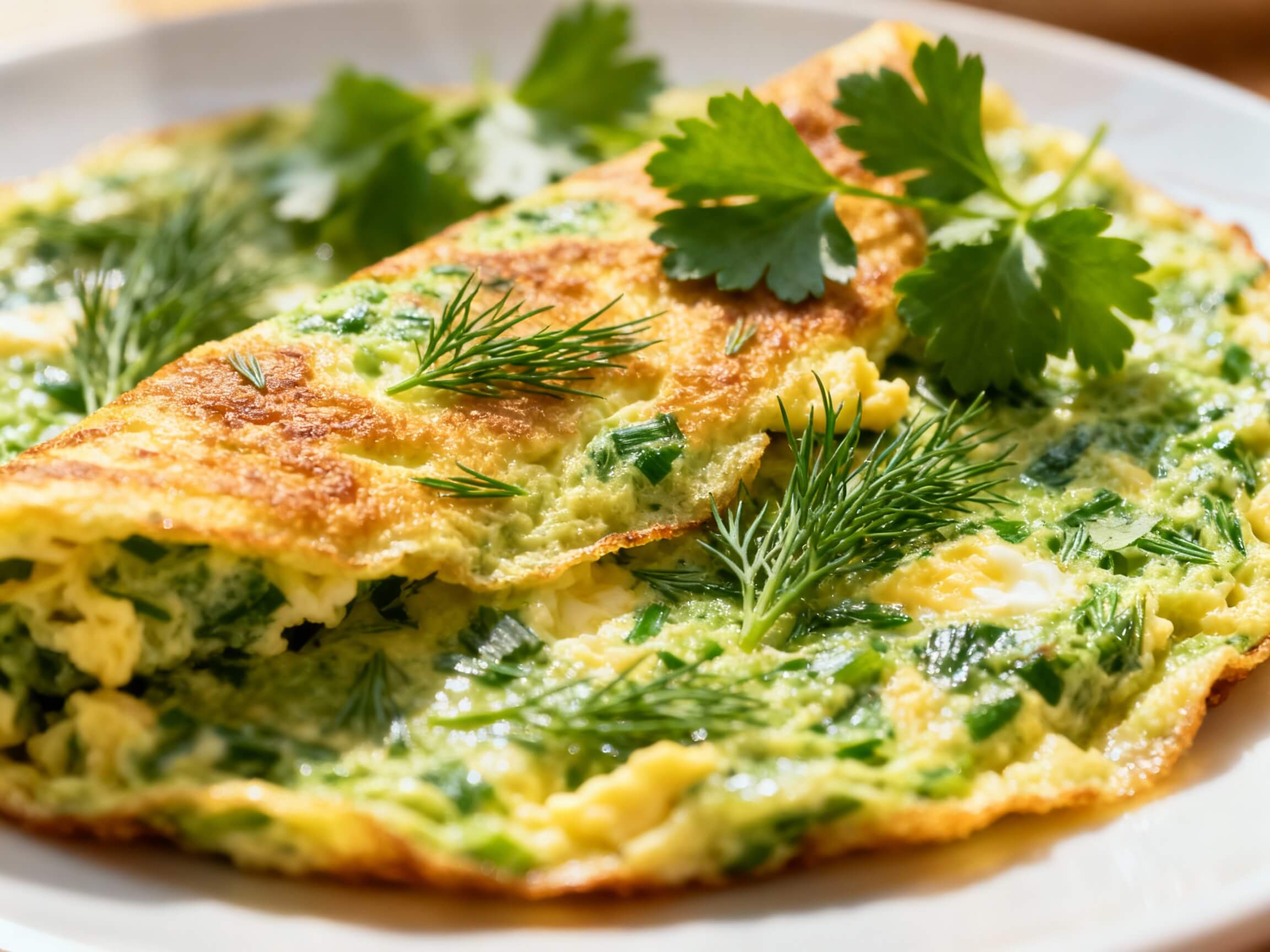 Green omelette